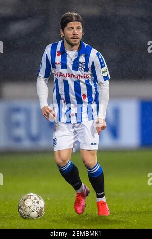 HEERENVEEN, NETHERLANDS - FEBRUARY 17: Lasse Schone of sc Heerenveen during the TOTO KNVB Cup match between SC Heerenveen and Feyenoord at Abe Lenstra Stock Photo