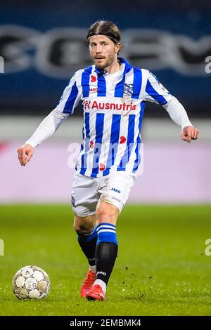 HEERENVEEN, NETHERLANDS - FEBRUARY 17: Lasse Schone of sc Heerenveen during the TOTO KNVB Cup match between SC Heerenveen and Feyenoord at Abe Lenstra Stock Photo