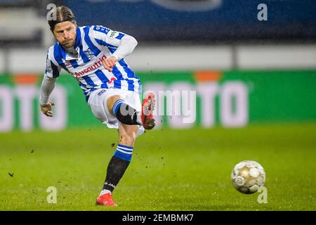 HEERENVEEN, NETHERLANDS - FEBRUARY 17: Lasse Schone of sc Heerenveen during the TOTO KNVB Cup match between SC Heerenveen and Feyenoord at Abe Lenstra Stock Photo