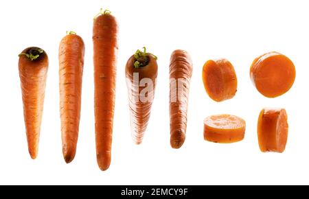 A set of carrots. Isolated on a white background Stock Photo