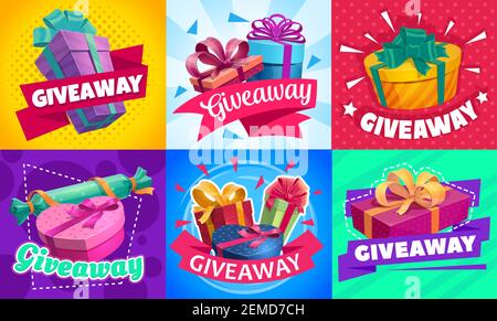 Premium Vector  Free giveaway wrapped gift box motivation for customers  quiz giveaways post free gifts