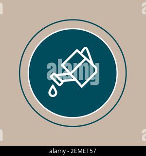 Plant watering can flat vector design icon Stock Vector