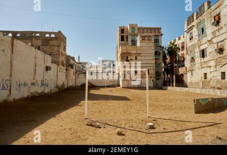 Al-Balad (Arabic: البلد) is the historical area of Jeddah Stock Photo