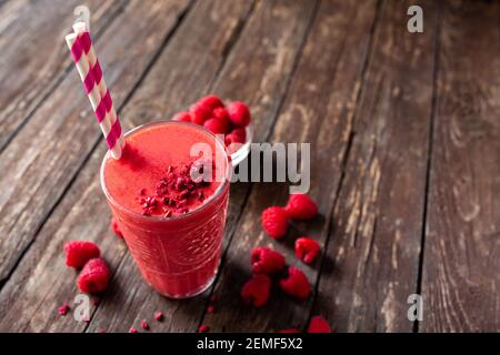 Tasty and delicious refreshment served on the rustic wooden desk background, food and fruits Stock Photo