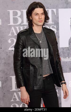 James Bay seen on the red carpet during The BRIT Awards 2019 at The O2 ...