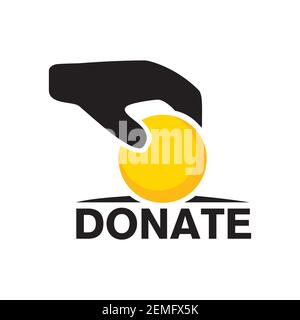 Vector logo of money donate, blood donation Stock Vector