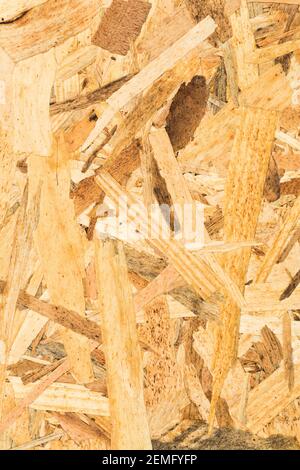 Wooden oriented strand board texture as a background. Stock Photo