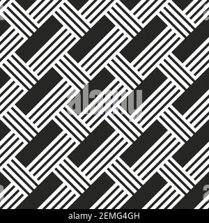 Abstract geometric black and white seamless pattern for web page, textures, card, poster, fabric, textile. Monochrome graphic repeating design. Modern Stock Vector