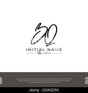 B Q BQ Initial letter handwriting and signature logo. Beauty vector initial logo .Fashion, boutique, floral and botanical Stock Vector