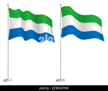 National symbols of Sierra Leone on a dark transparent background ...