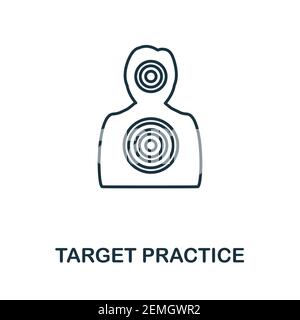 Target Practice icon. Simple element from police collection. Creative Target Practice icon for web design, templates, infographics and more Stock Vector