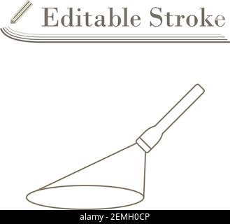 Flashlight Icon. Editable Stroke Simple Design. Vector Illustration. Stock Vector