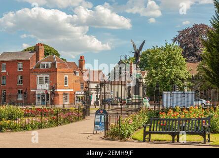 Colchester Castle Park in Colchester; Essex, England, UK Stock Photo