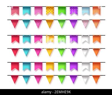 Streamers background design with birthday patterns and colorful ...