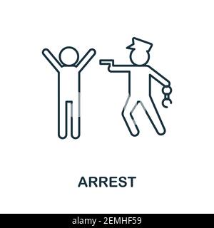 Arrest icon. Simple element from police collection. Creative Arrest icon for web design, templates, infographics and more Stock Vector