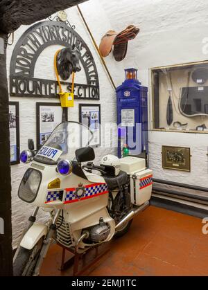 View of a gallery inside the prison and police museum in Ripon, North Yorkshire Stock Photo