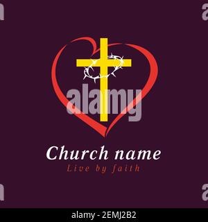 Heart Shape With Christian Cross Icon Set Of Religion Symbols Isolated Vector Illustration Christian Cross Icon Love Symbol Stock Vector Image Art Alamy