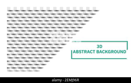 3d paper art white abstract texture vector background for book design, poster, cd cover, flyer, website, cover design, backgrounds, advertising Stock Vector