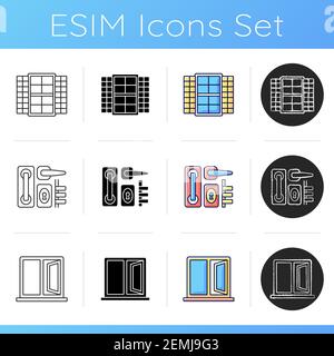 Installation services icons set Stock Vector