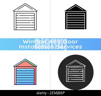Garage doors icon Stock Vector
