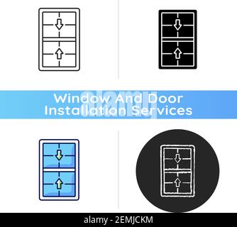 Double-hung windows icon Stock Vector