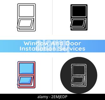 Awning windows icon Stock Vector