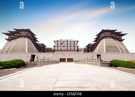 Yingtian Gate is the south gate of Luoyang City in the Sui and Tang Dynasties. It was built in 605. Stock Photo