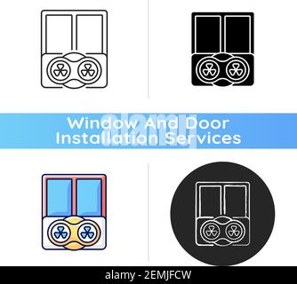 Window fans icon Stock Vector