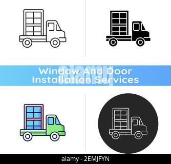 Window delivery icon Stock Vector