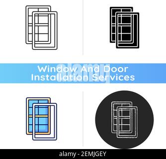 Storm windows icon Stock Vector