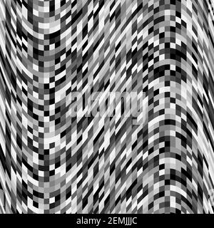 Monochrome background with pixel cells. Geometric pattern. Unusual background. Stock Vector