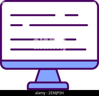 Computer screen with text RGB color icon Stock Vector