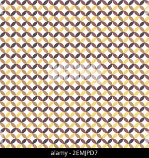 Circle geometric shaped seamless pattern background Stock Vector