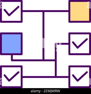 Algorithm RGB color icon Stock Vector