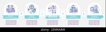 Top management tasks vector infographic template Stock Vector
