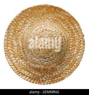 Vintage Straw hat fasion isolated on white background Stock Photo - Alamy