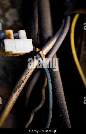 Old electric wiring, France Stock Photo - Alamy