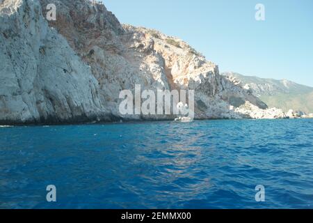 Turquoise water in the Mediterranean sea. Stock Photo