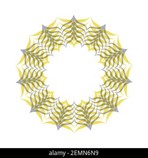 Circle frame. Photo decoration isolated on white Stock Vector