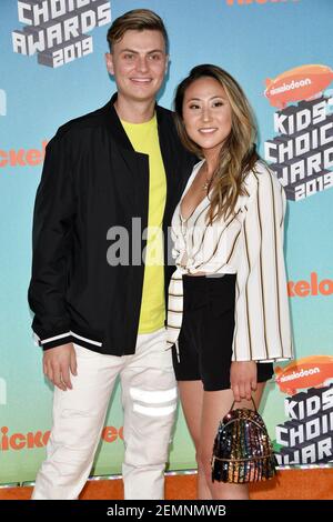Carter Sharer and Lizzy Sharer at Nickelodeon's 2019 Kids' Choice