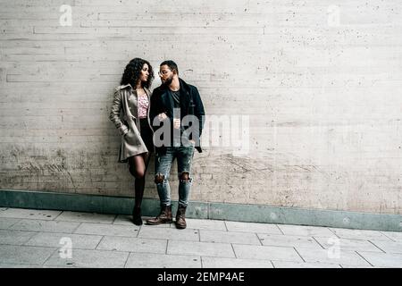 Affectionate And Happy Black Couple Together Stock Photo