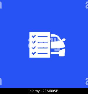 car maintenance, service list vector icon Stock Vector