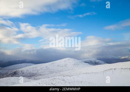 Looking towards the Corbett Geal Charn from Meall na h-Eilde, Scotland Stock Photo