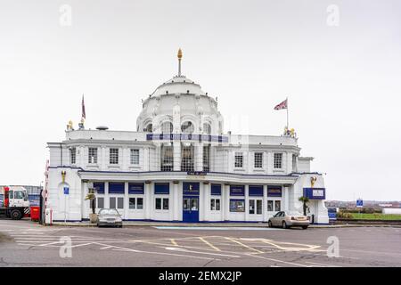 The historic Royal Palace, now converted to an Indian fine dining brasserie, along the waterfront near Mayflower Park in Southampton, England, UK Stock Photo