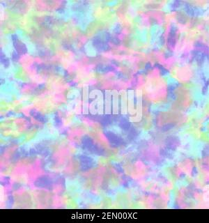 Tie dye shibori pattern. Watercolor hand drawn pastel rainbow color ornamental elements background. Watercolour colorful abstract texture. Print for t Stock Vector