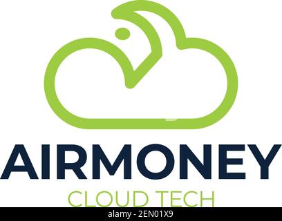 Cloud Money Logo Template Design Vector. Finance concept. Can be used for topics like business, finance management, mining Stock Vector