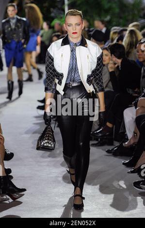 Model Erika Linder walks on the runway during the Louis Vuitton Fashion ...