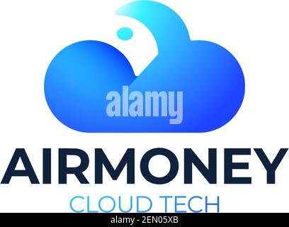 Cloud Money Logo Template Design Vector. Finance concept. Can be used for topics like business, finance management, mining Stock Vector
