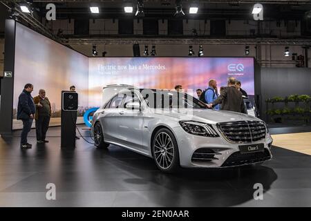 The S Class Electric Car Equipped With The Eq System Of The Mercedes Benz Vehicle Manufacturer