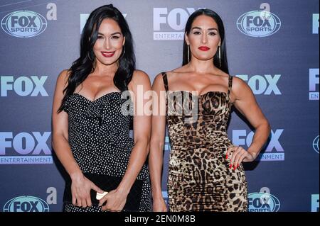 Brie Bella (L) and Nikki Bella attends the 2019 FOX Upfront at Wollman  Rink, Central Park on May 13, 2019 in New York City Stock Photo - Alamy